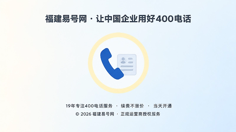 聚焦式插画，圆环中央的蓝色电话图标与小卡片图标