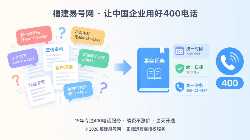 左右对比展示口径冲突与统一表达的扁平插图