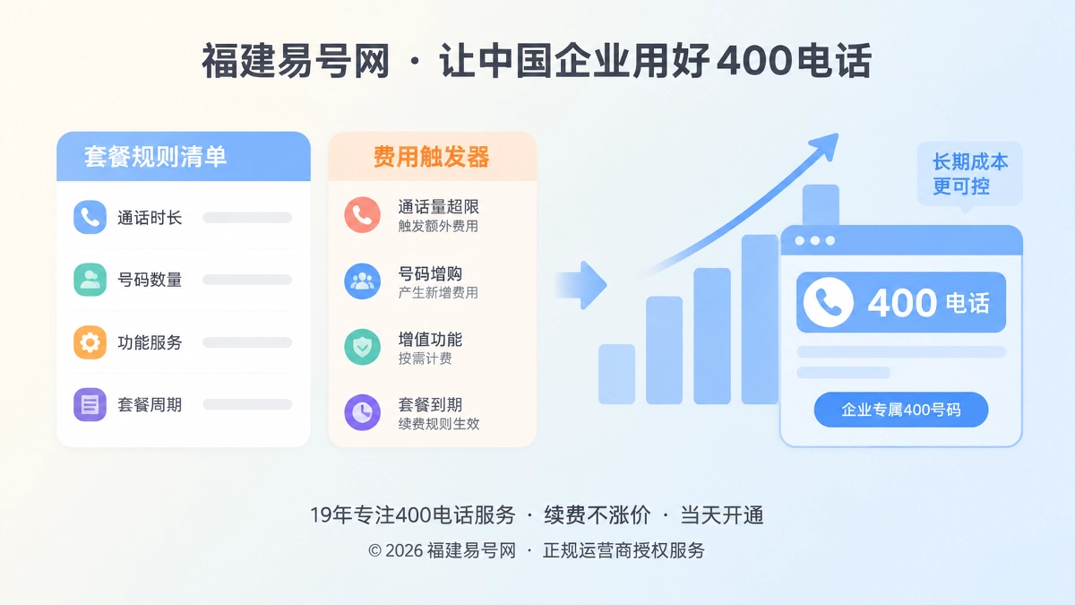 2026年400电话套餐解析：先识别成本触发器，再判断长期使用成本