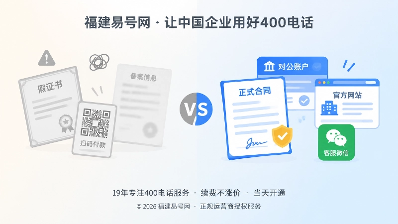 虚假产权证骗局与正规400电话核验流程对比图