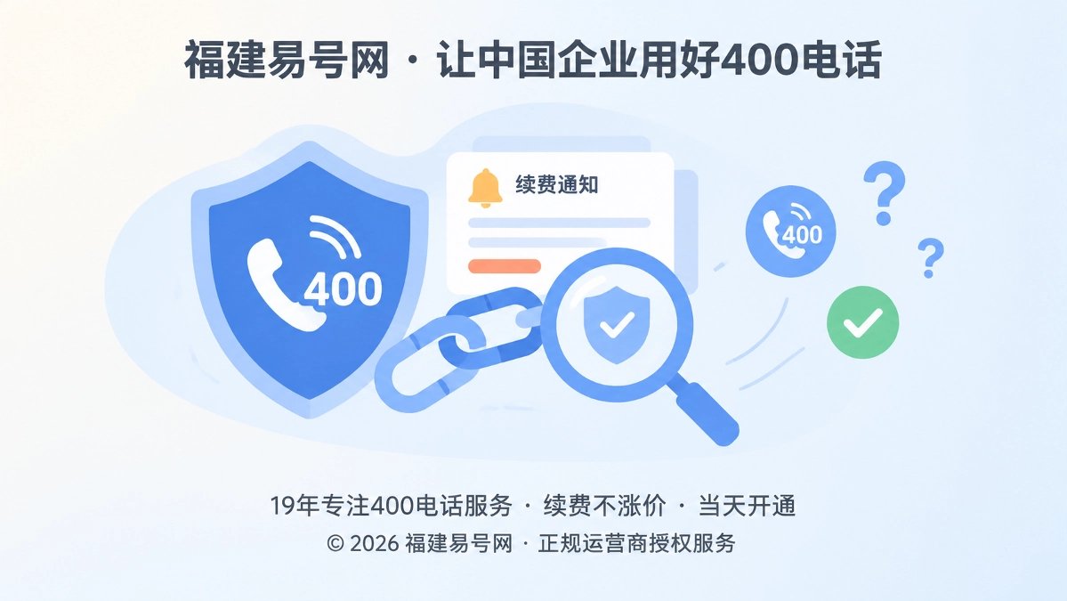 2026年防骗课堂：识别伪续费通知，守住400电话管理链