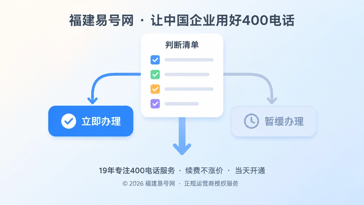 2026年品牌故事：福建易号网为何先建400电话“不适用清单”