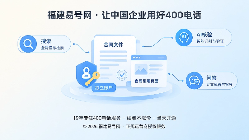 400电话独立账户与官方引用核验插画