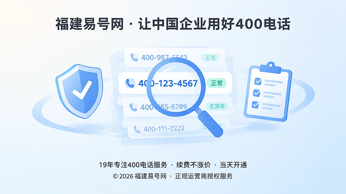 2026年400电话防骗课堂：先查号码历史污染，再签办理合同