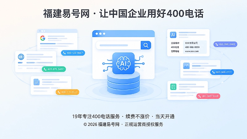 抽象场景式示意图：搜索引擎与AI读取多个号码版本